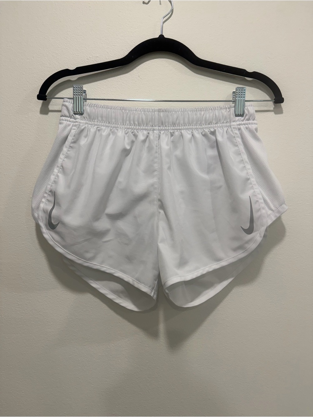 Women’s White Nike Running Shorts Dri-FIT Size Small
